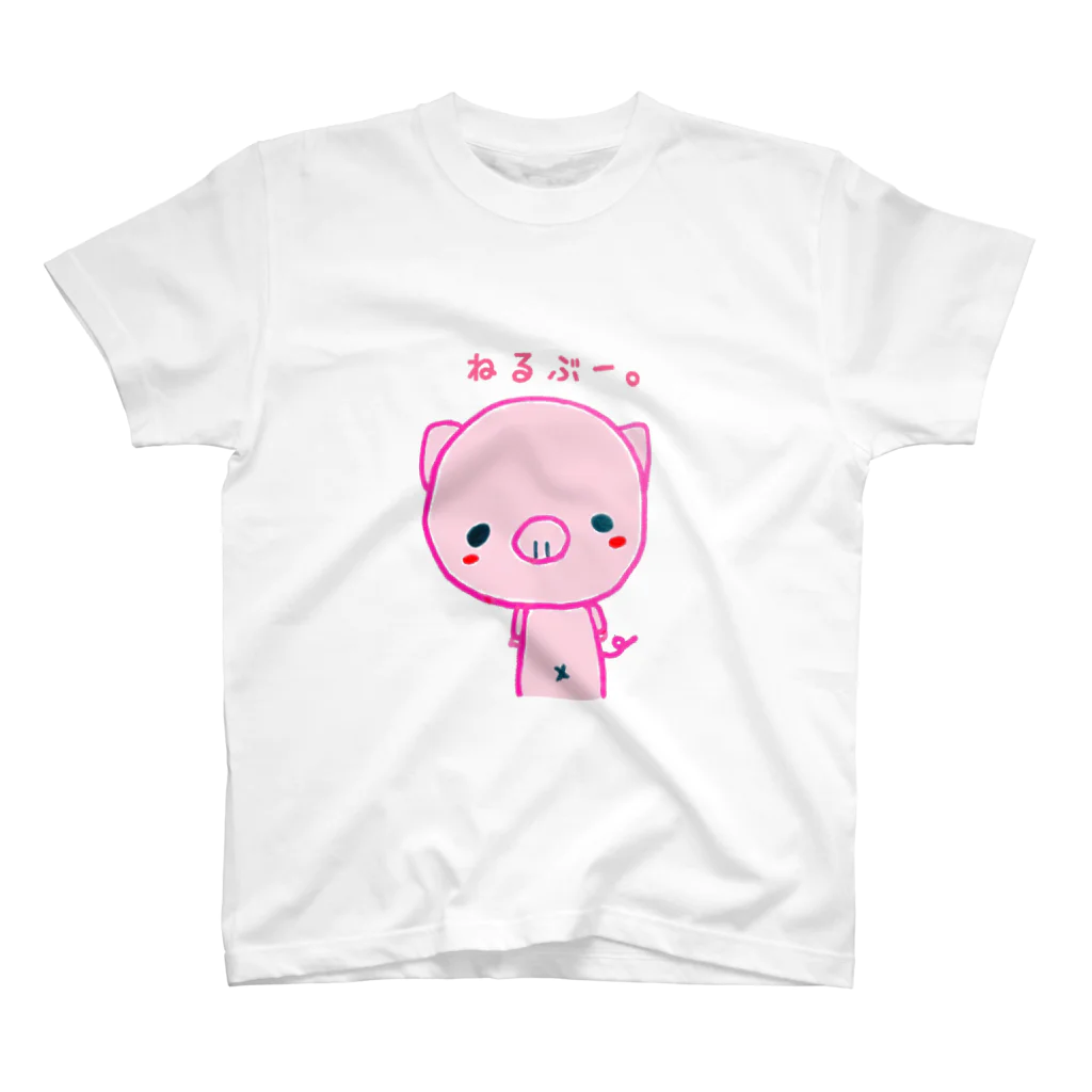 Dr_cook_pigの眠たいぶーちゃん スタンダードTシャツ