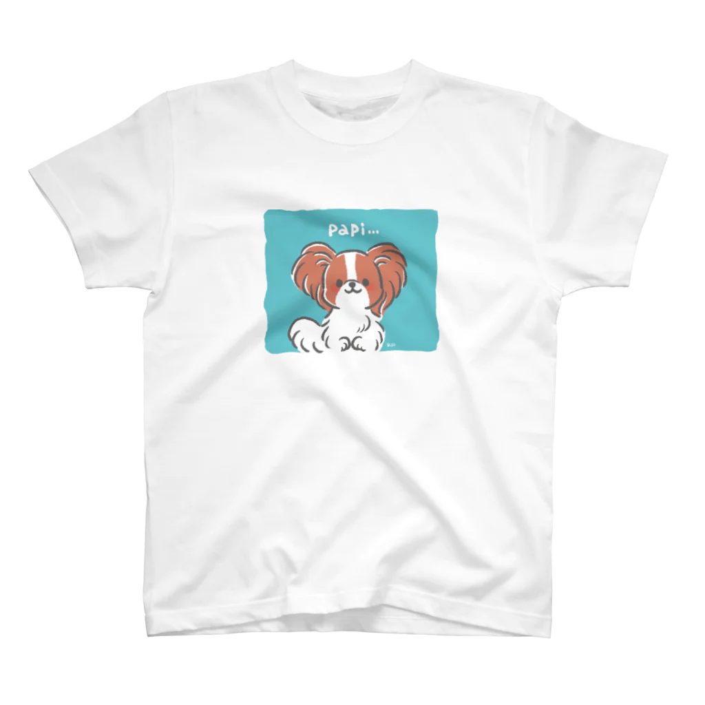 くろさわゆいのもふもふパピヨン（ブラウン） Regular Fit T-Shirt