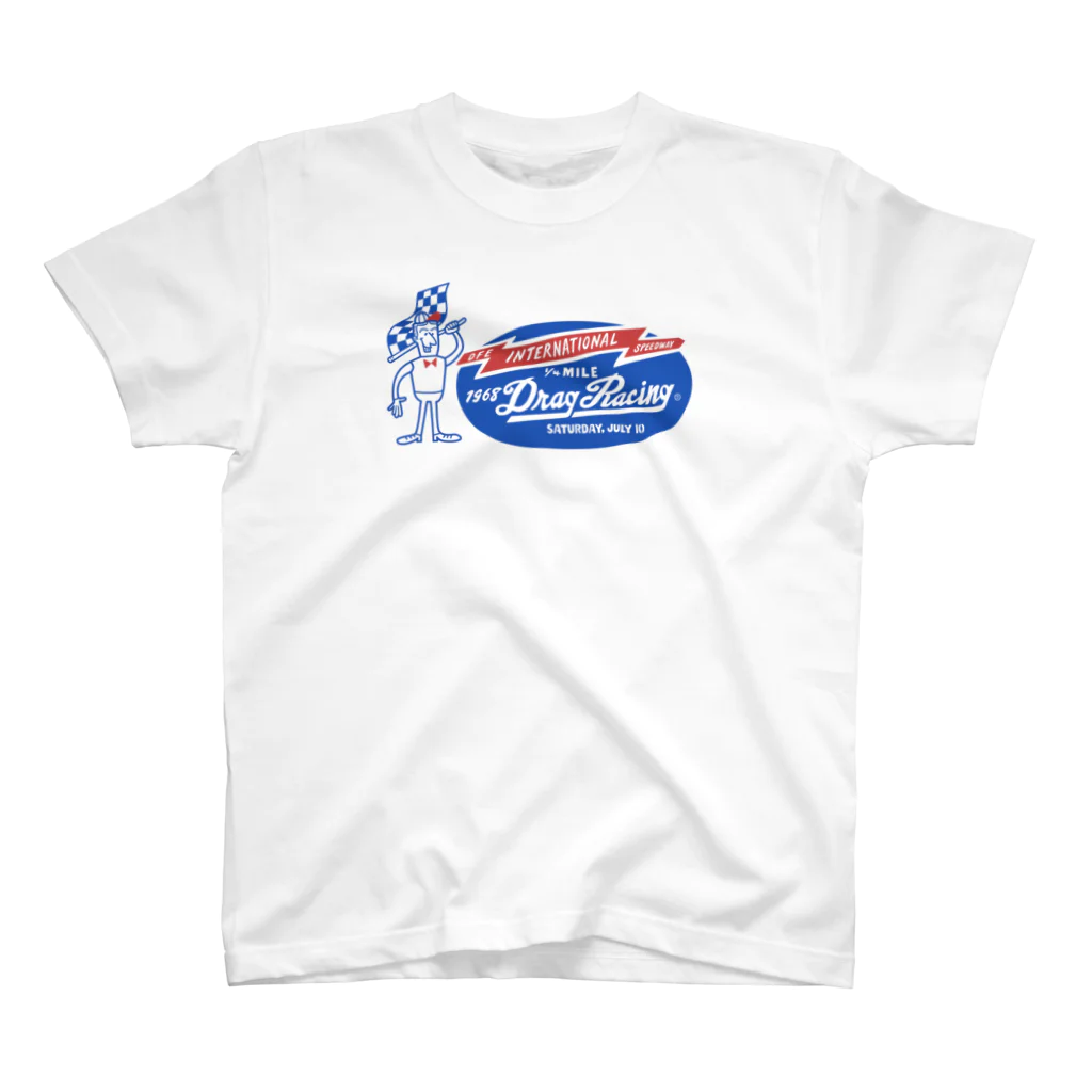 Design For Everydayのドラッグ•レース☆1/4マイル☆アメリカンレトロ　両面 Regular Fit T-Shirt