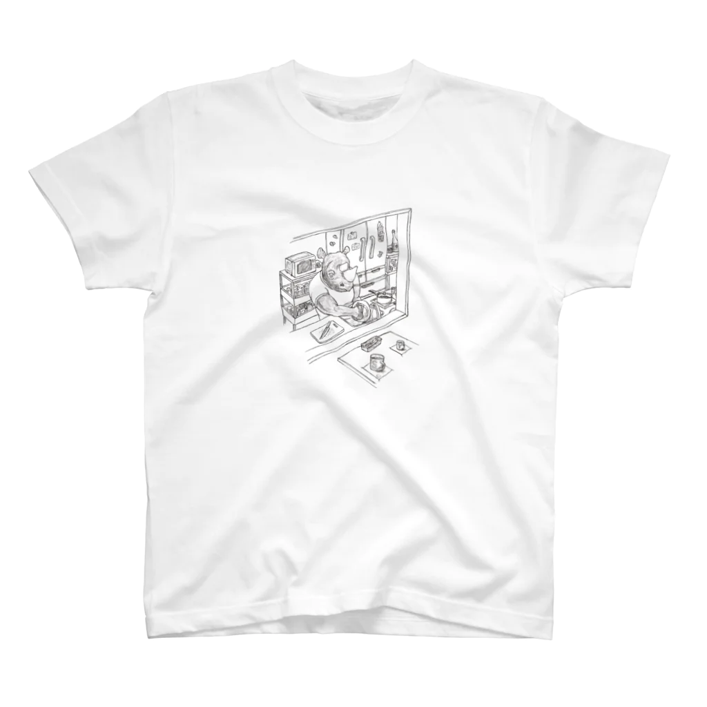 Ryo_Kikuchiのサイの洗い物 Regular Fit T-Shirt