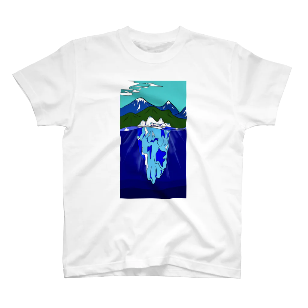 tashiの氷山と山 スタンダードTシャツ