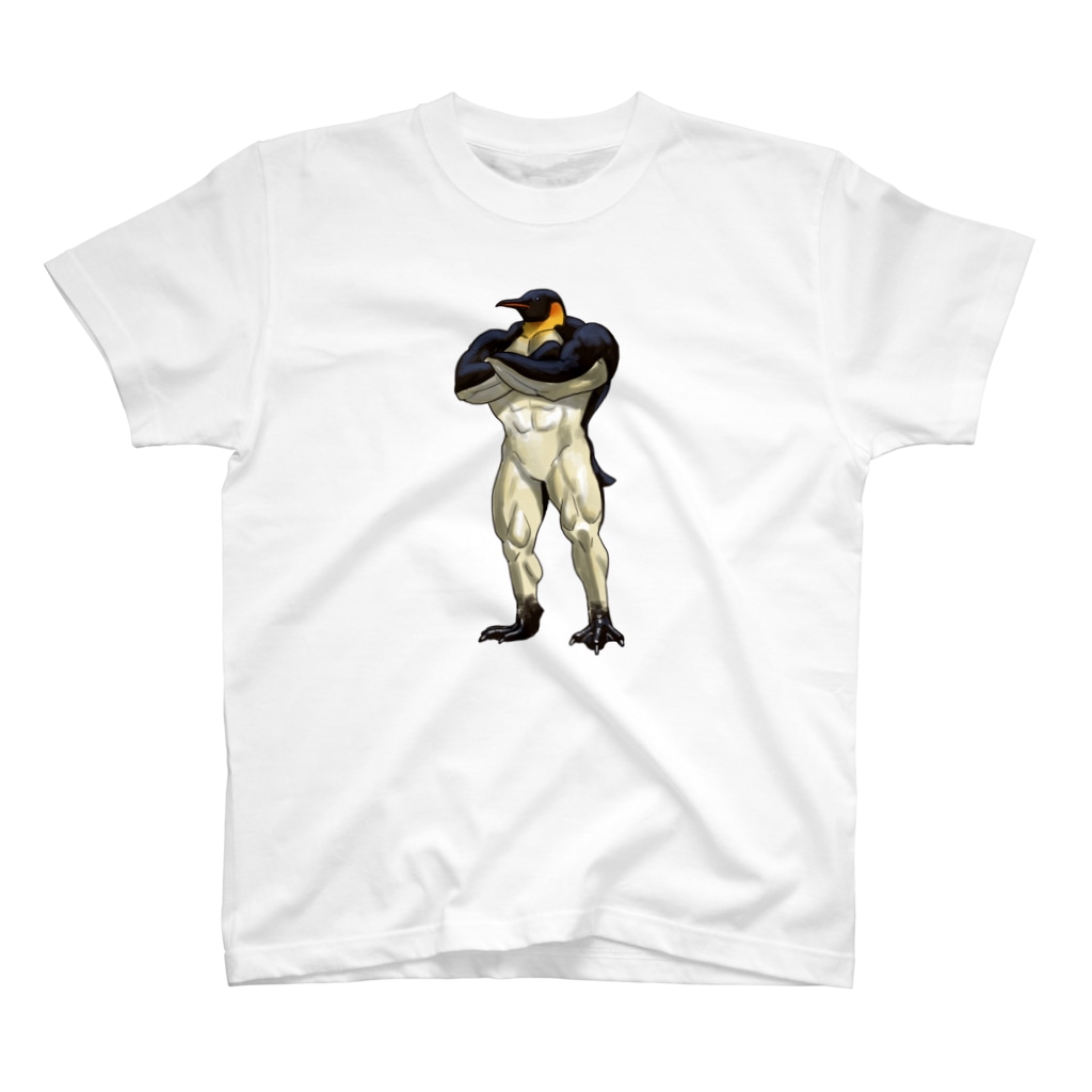 瞬くの店❤️のマッチョ皇帝ペンギン Regular Fit T-Shirt