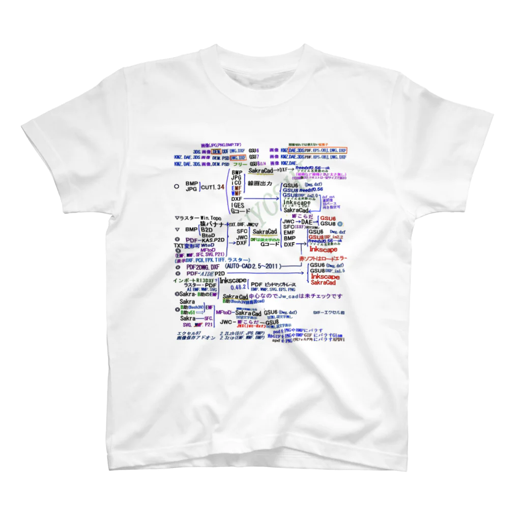 アズペイントのサクラCADのDXFデータ変換図 Regular Fit T-Shirt