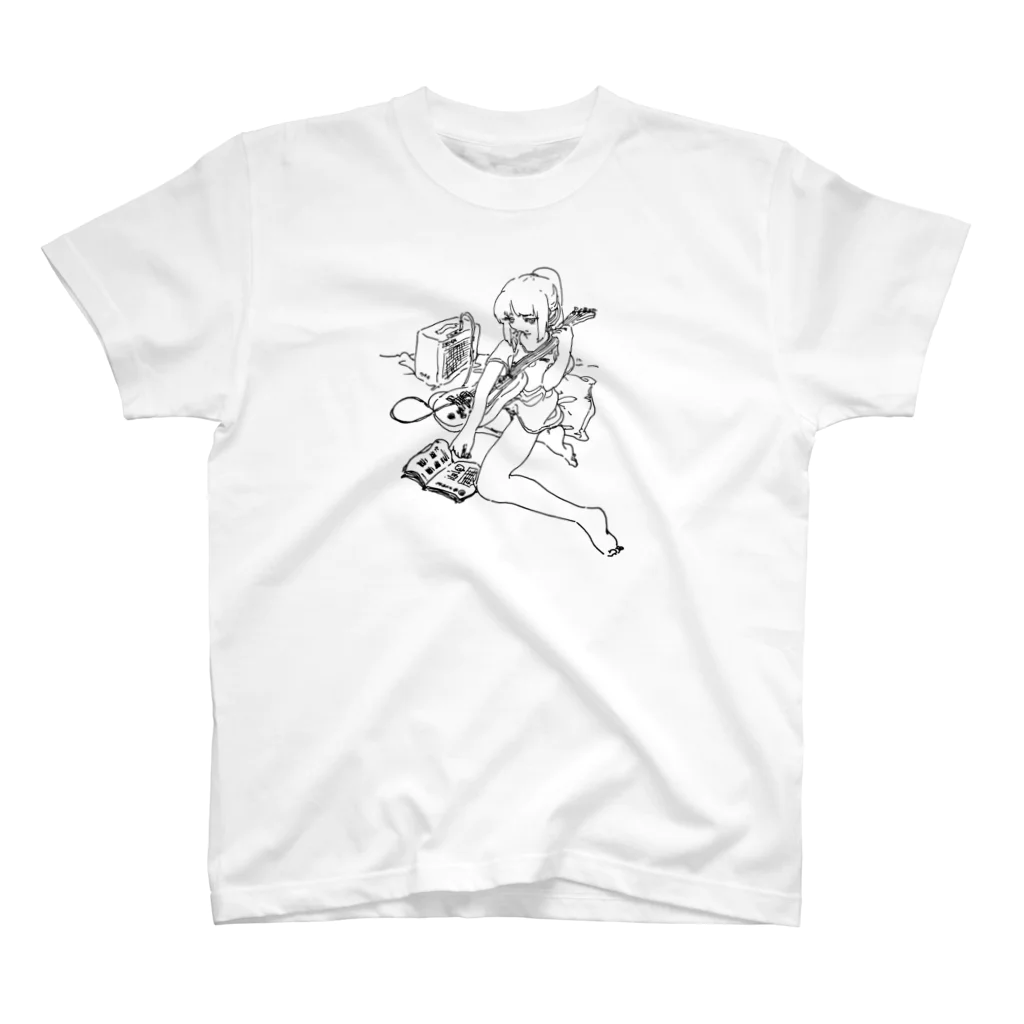 精良雑貨エクセレントのguitar_rensyuu_GIRL_01 スタンダードTシャツ