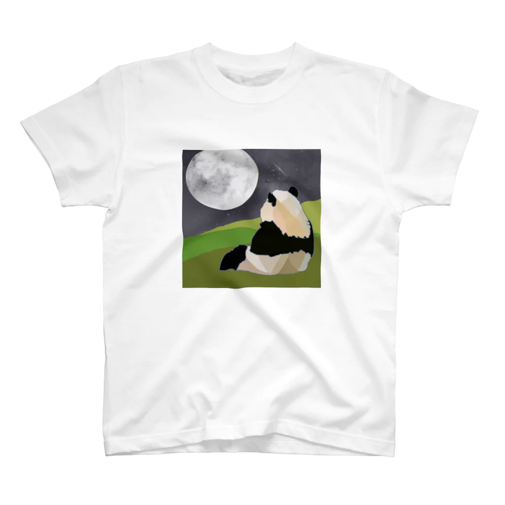 Boneの月を見るパンダ Regular Fit T-Shirt