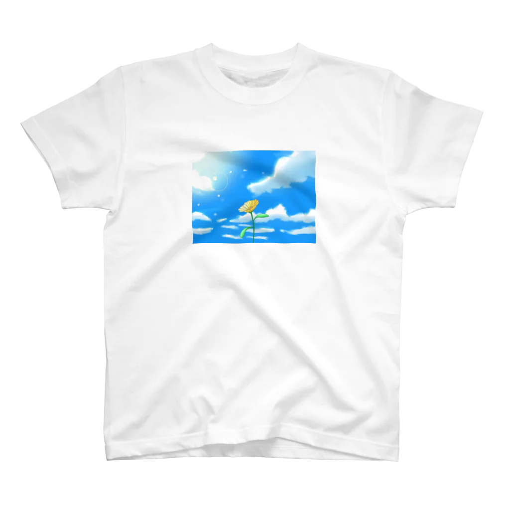 かぼちゃの花と空Tシャツ Regular Fit T-Shirt