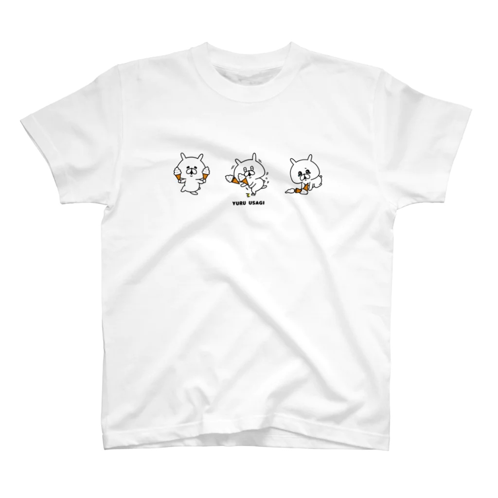 chococo_yuruusagiのゆるうさぎ 3コマアイス物語 Regular Fit T-Shirt