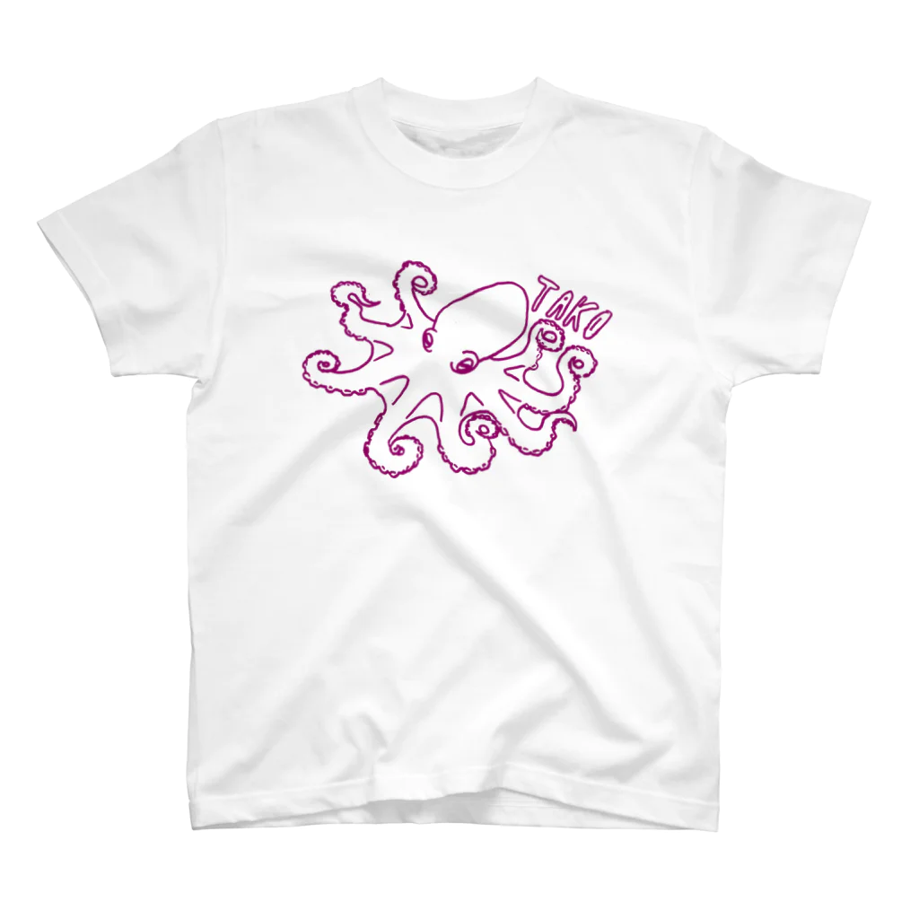 port1216の蛸　TAKO スタンダードTシャツ