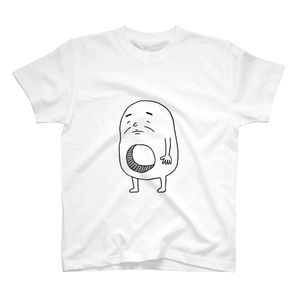 ハミ山の心の穴太郎（棒立ち） スタンダードTシャツ