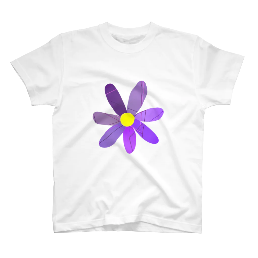 An-nyanの紫の花 Regular Fit T-Shirt