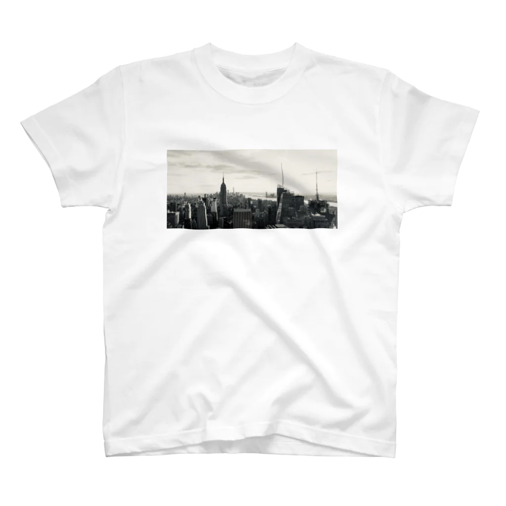 Jumpsuit factoryのThe View of NY from Rockefeller Tシャツ (Mono) Regular Fit T-Shirt