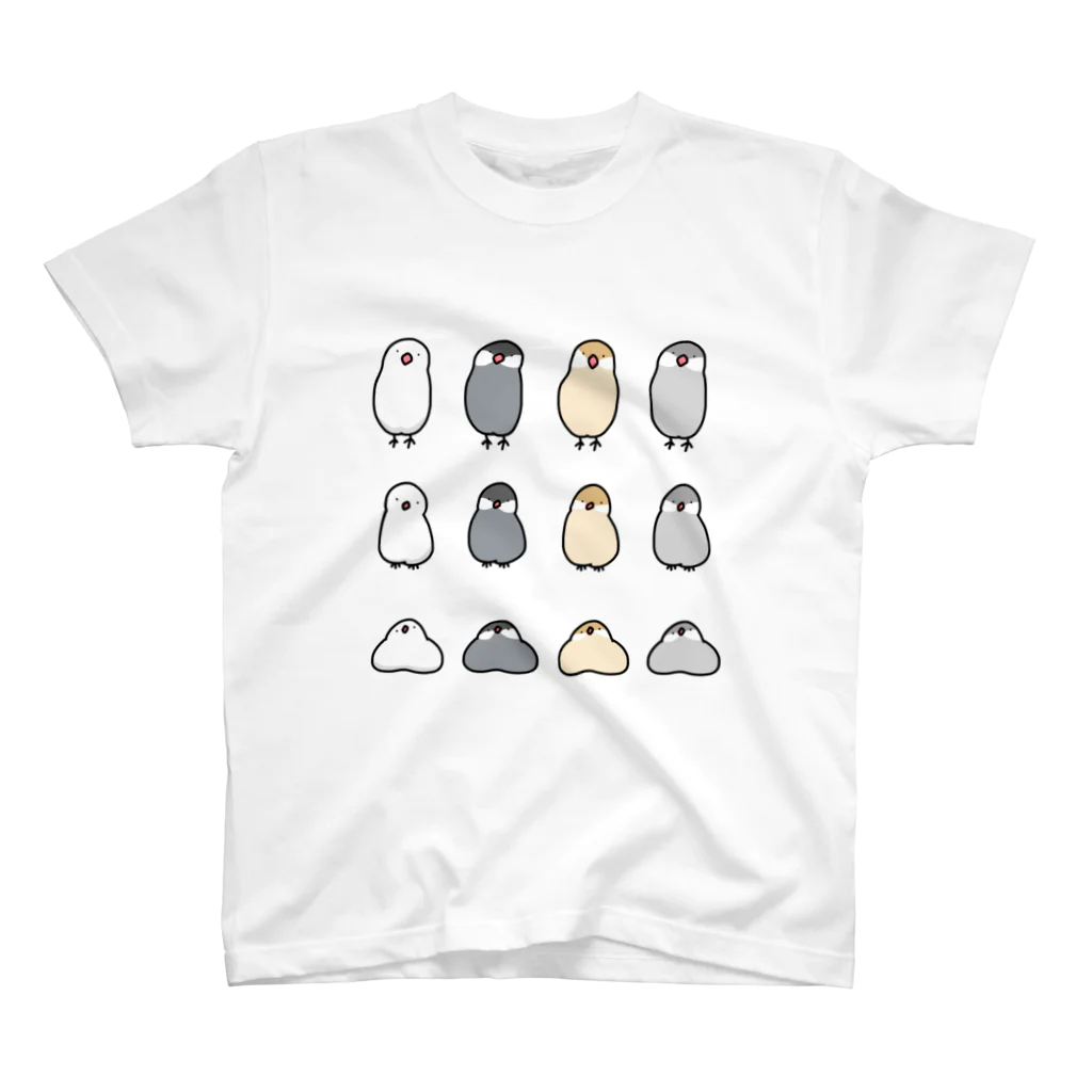 お歯黒🦊のみんなでとろける文鳥 Regular Fit T-Shirt