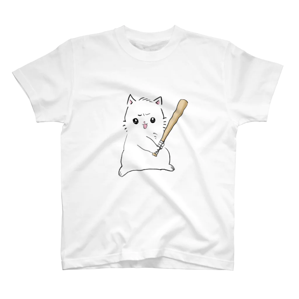 S.P.catのホームラン猫(おおきめ) Regular Fit T-Shirt