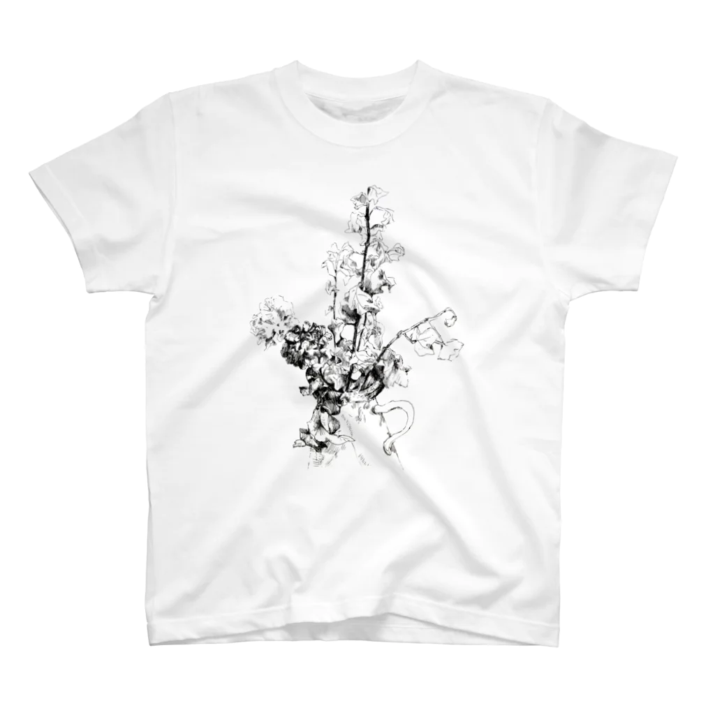 sakamichi_goodsのFlowers Sketch Regular Fit T-Shirt