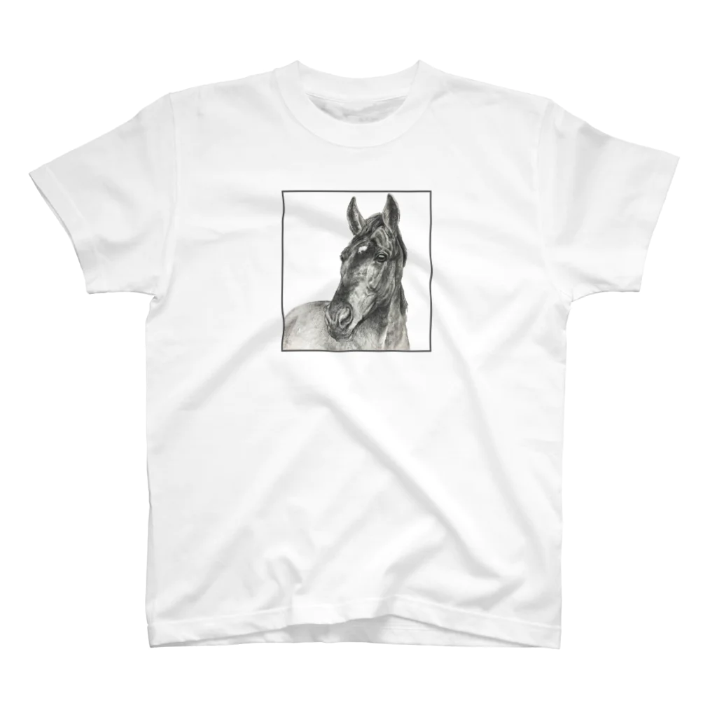 馬の絵の画家　斉藤いつみの馬の素描Tシャツ8 スタンダードTシャツ