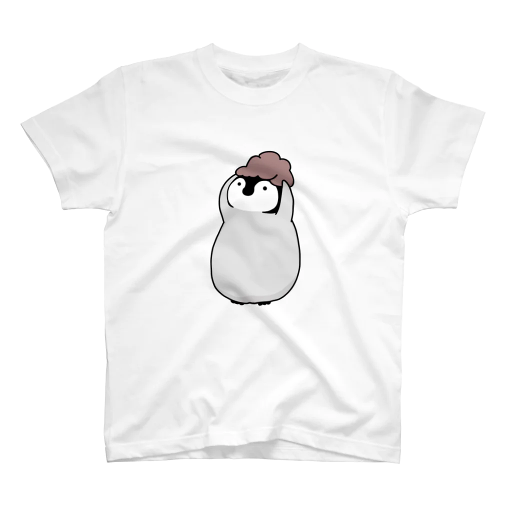 お歯黒🦊の脳みそ掲げペンギン Regular Fit T-Shirt