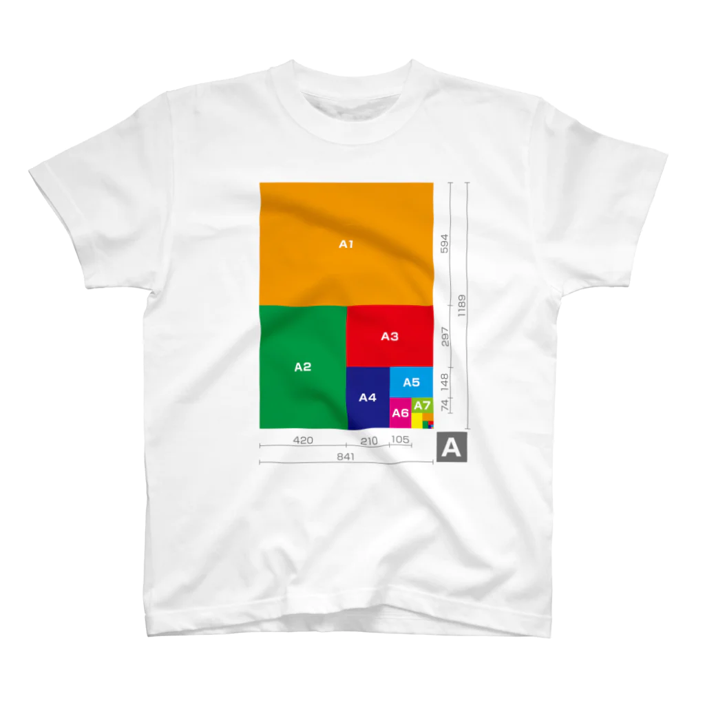 A-Zの【A判】用紙サイズ表 スタンダードTシャツ