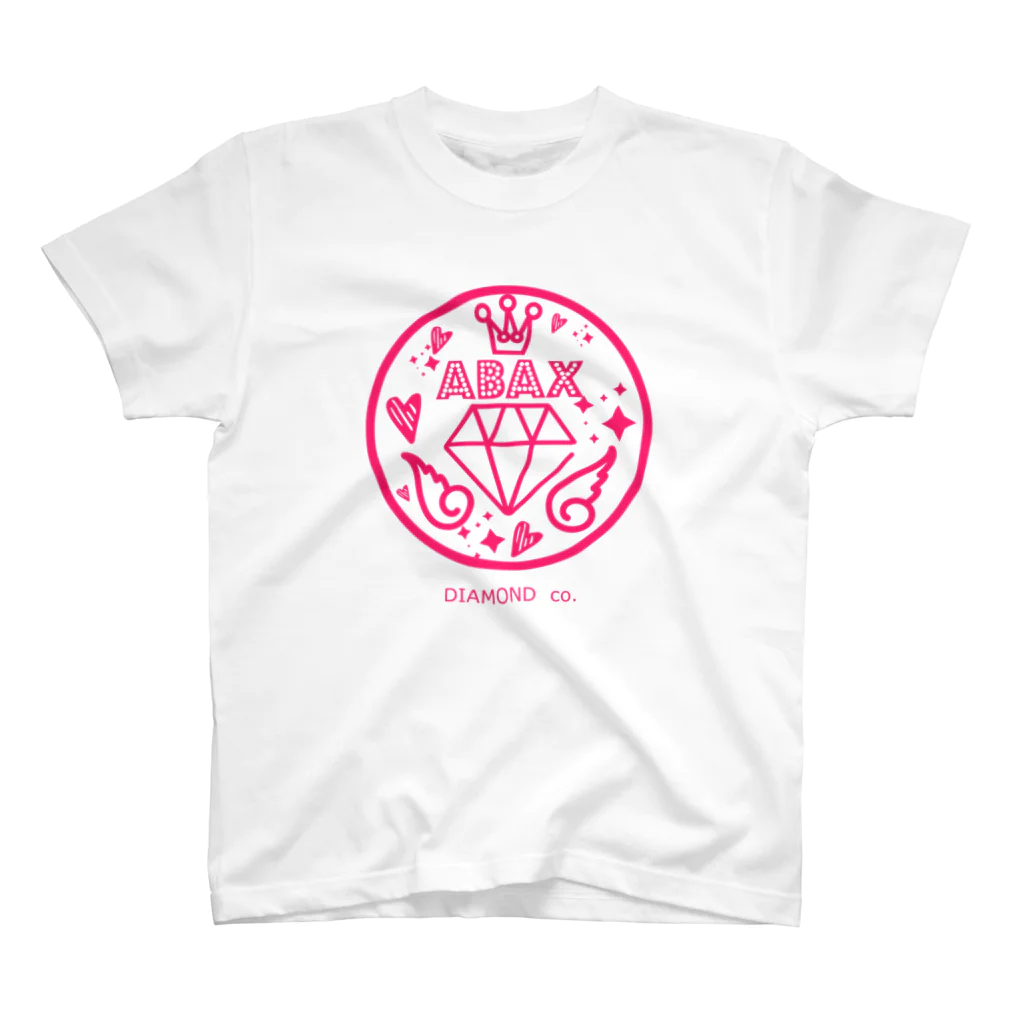 ABAX DIAMOND co.のABAX DIAMOND co. 丸型cute柄 Regular Fit T-Shirt