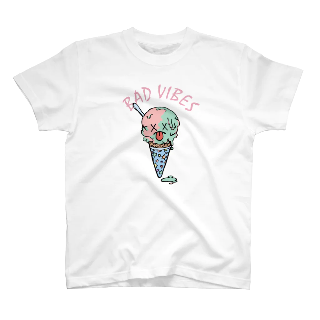 BAD VIBESのIce Tee (White) Regular Fit T-Shirt