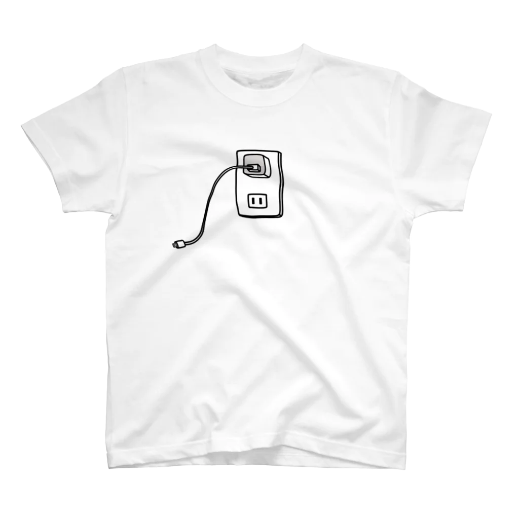 麦畑のiPhone充電器 スタンダードTシャツ