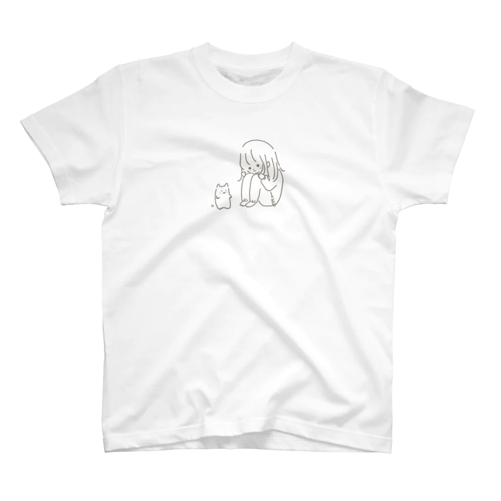 omimiのみまもりにゃんこ Regular Fit T-Shirt