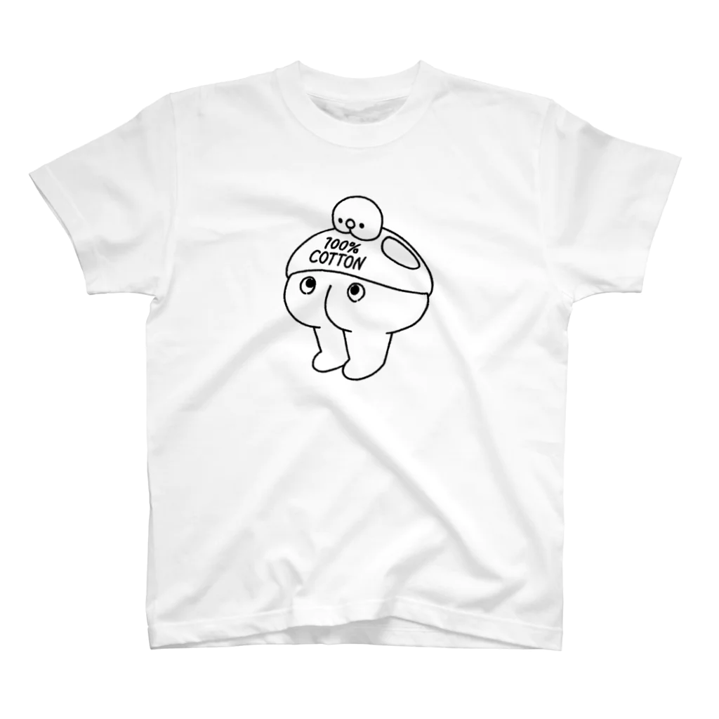 oshiriのcotton100% パンT（モノクロ） スタンダードTシャツ