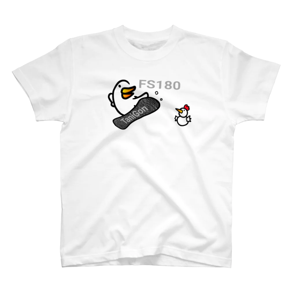 TaniGonの振り向き鳥はトリッカー スタンダードTシャツ