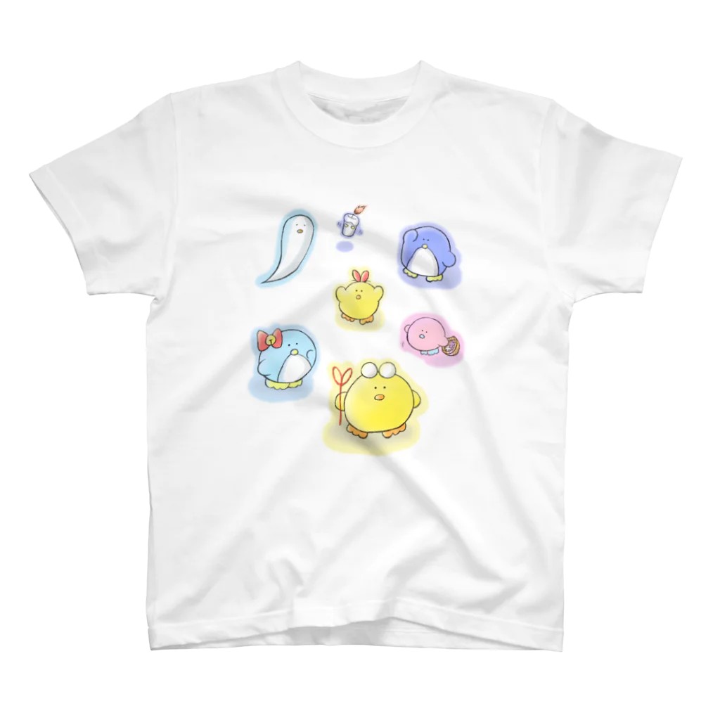 むつきのふわふわぴよとるとなかまたち スタンダードTシャツ