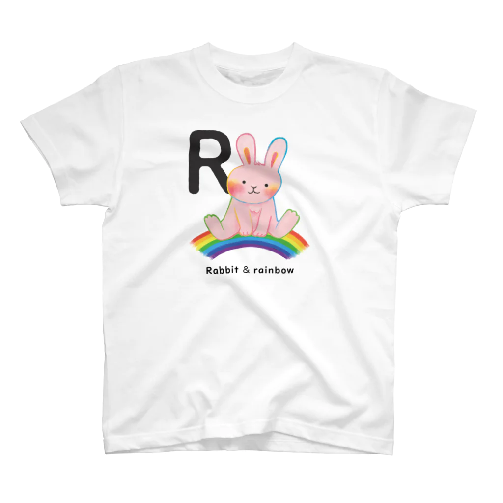 甲斐えるのブタ！ぶた！豚！のRabbit & rainbow スタンダードTシャツ