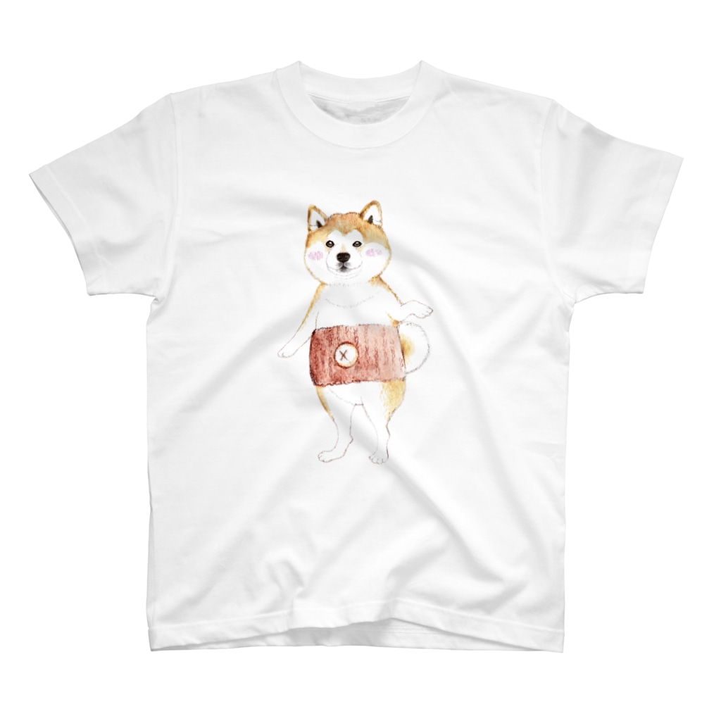 Discover でべその付いた腹巻 柴犬 メンズ レディース Tシャツ オリジナル プリント 柴犬たち 可愛い動物