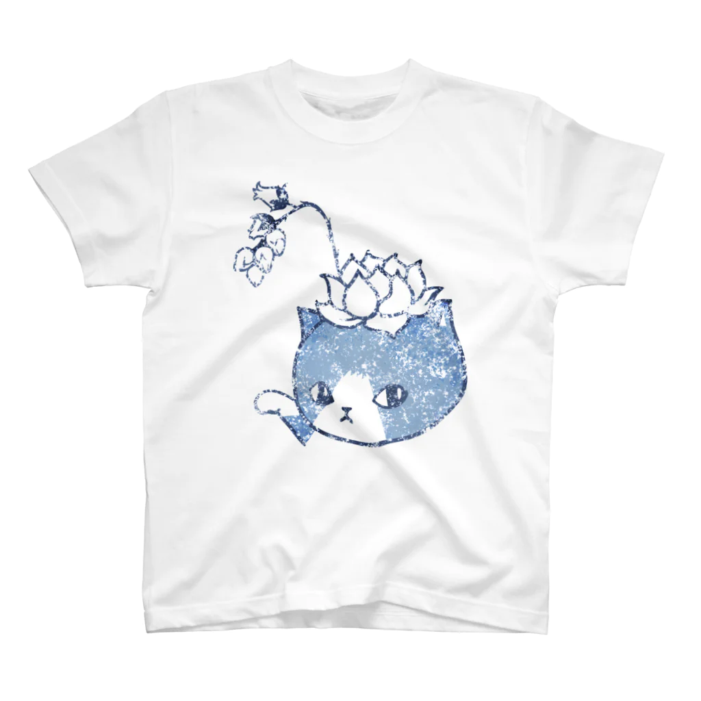 nanaqsaの藍染風エケネコ スタンダードTシャツ