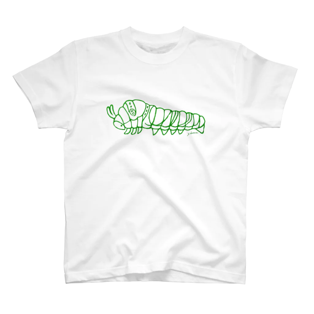 okuzumikoboのナミアゲハ幼虫　 スタンダードTシャツ