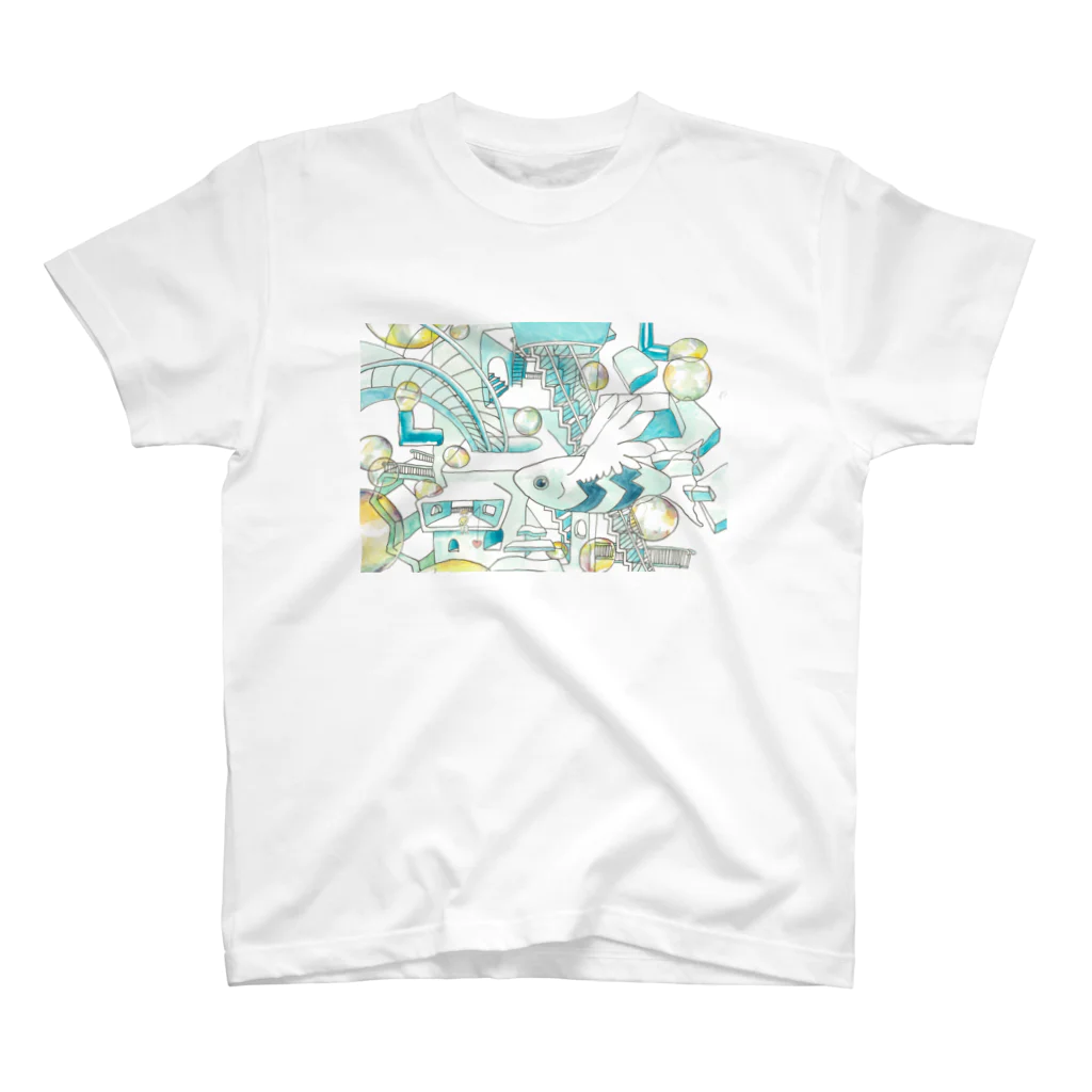 ポストカード作家の空飛ぶ魚 Regular Fit T-Shirt