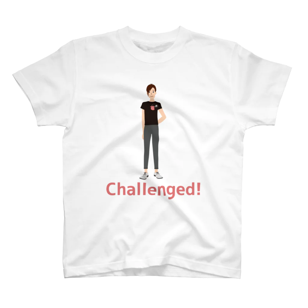 MiyataMiho/デザイナーイラストレーターのChallenged!　チャレンジド《ペースメーカー》 Regular Fit T-Shirt