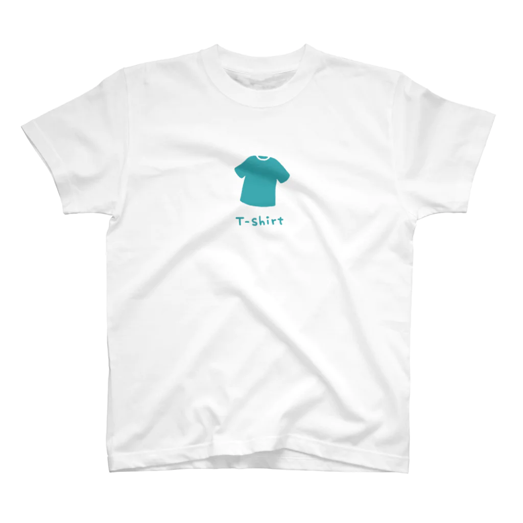 Tシャツ柄のTシャツ屋さんのTシャツ柄のTシャツ【マリンブルー】【線なし】【T-shirt】 スタンダードTシャツ