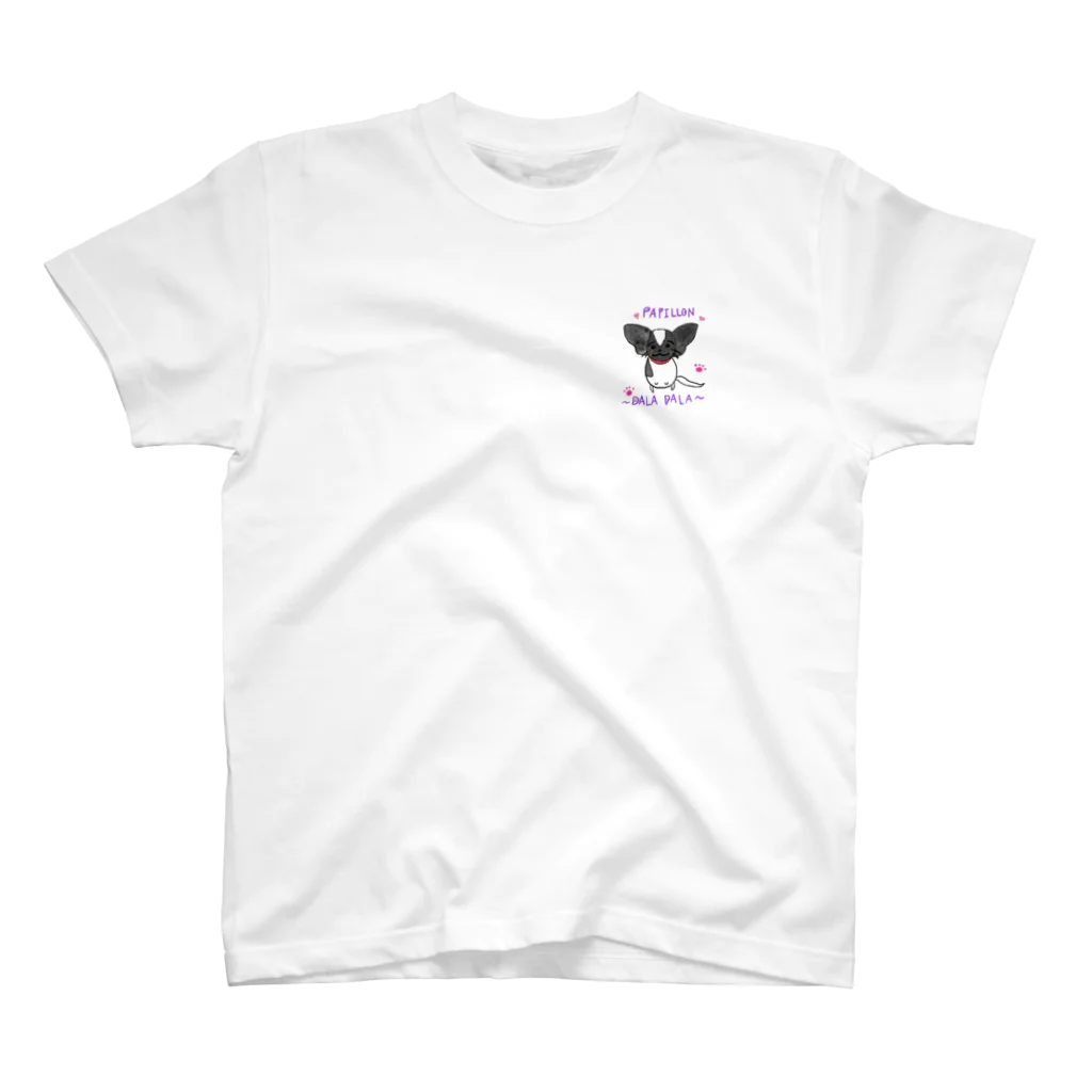 プリンセスダルマの黒パピくん Regular Fit T-Shirt