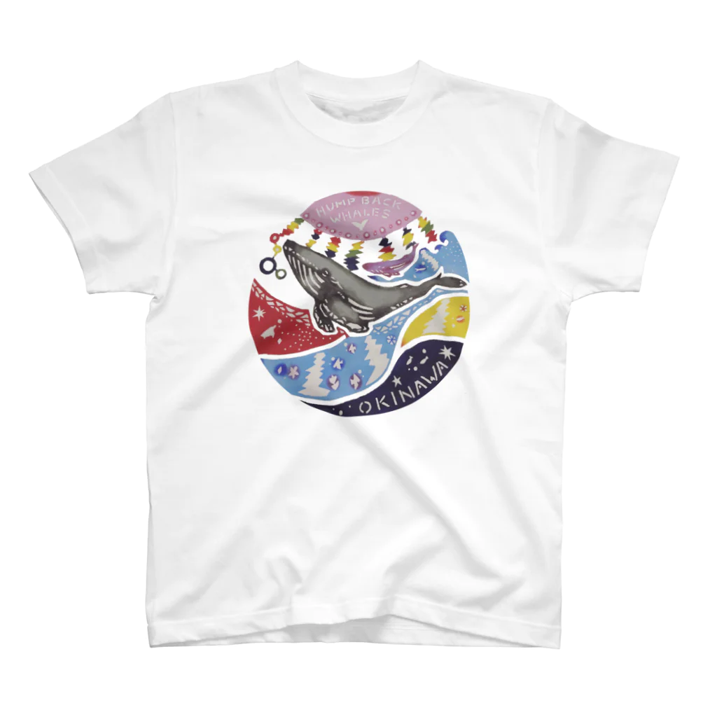 bingata the coralのオリ●ン風　クジラシャツ（紅型） スタンダードTシャツ