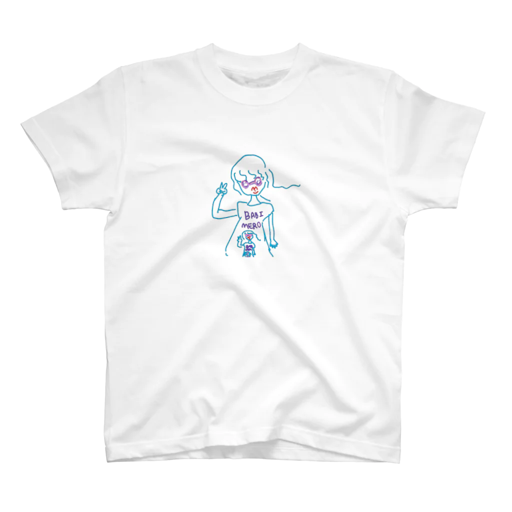 バビメロのネオンガール スタンダードTシャツ