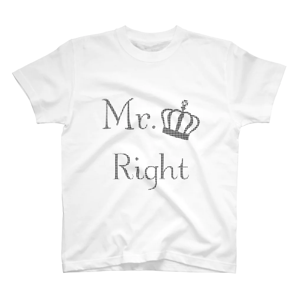 Mr.Rightのおしゃれな千鳥柄ファッションMr.Right Regular Fit T-Shirt