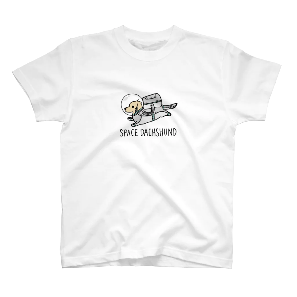 りこ＠ミニチュアダックスフンドの宇宙犬スペースダックスフンド Regular Fit T-Shirt