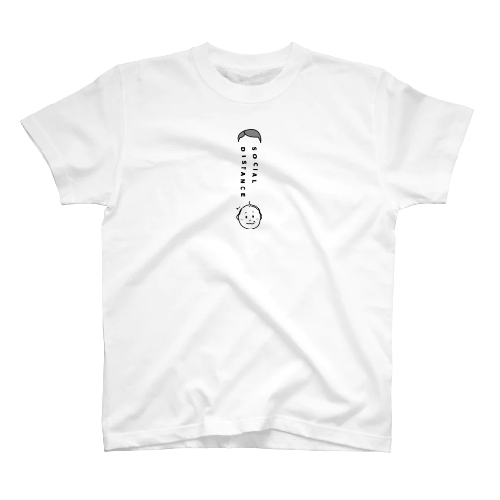 せんき🐰デザインする人のソーシャルディスタンス【ハゲおやじ】 Regular Fit T-Shirt