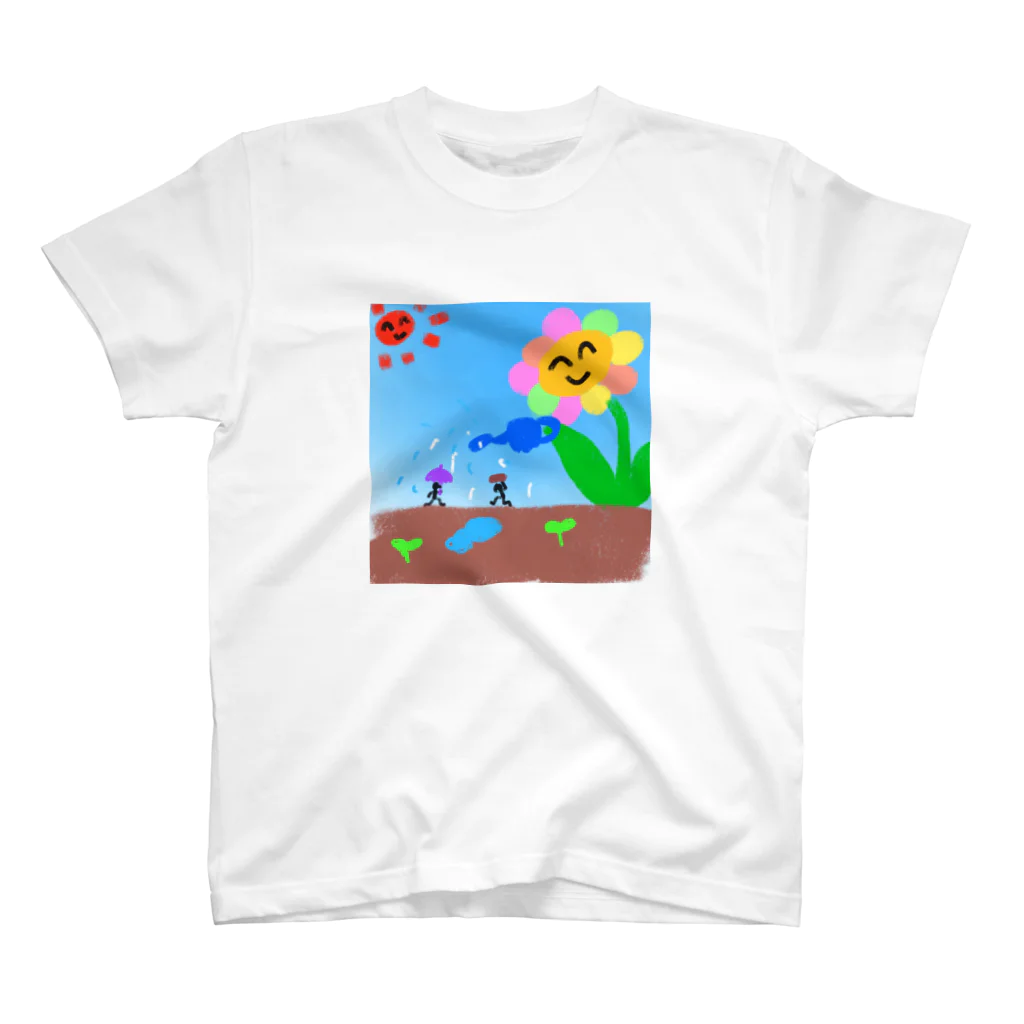 綿茶🐶Blender初心者のお花の水やり スタンダードTシャツ