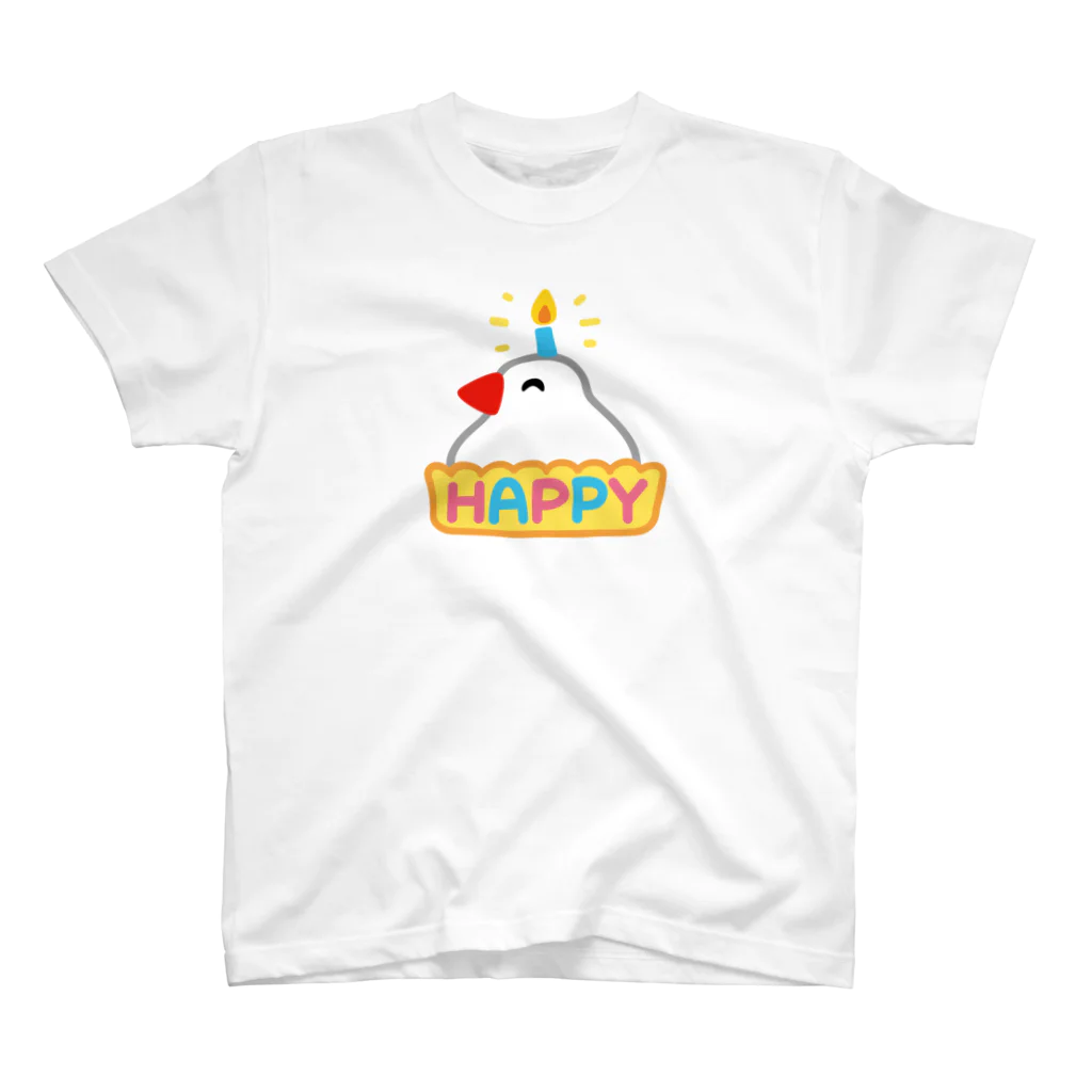 こめち(ゆう)のハッピーな文鳥 スタンダードTシャツ