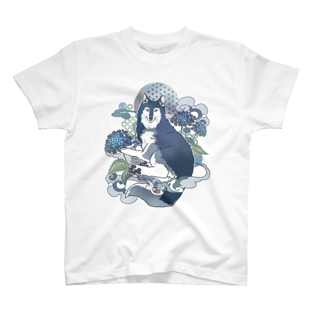 ぽて舗/karoの狼（和風）　 スタンダードTシャツ