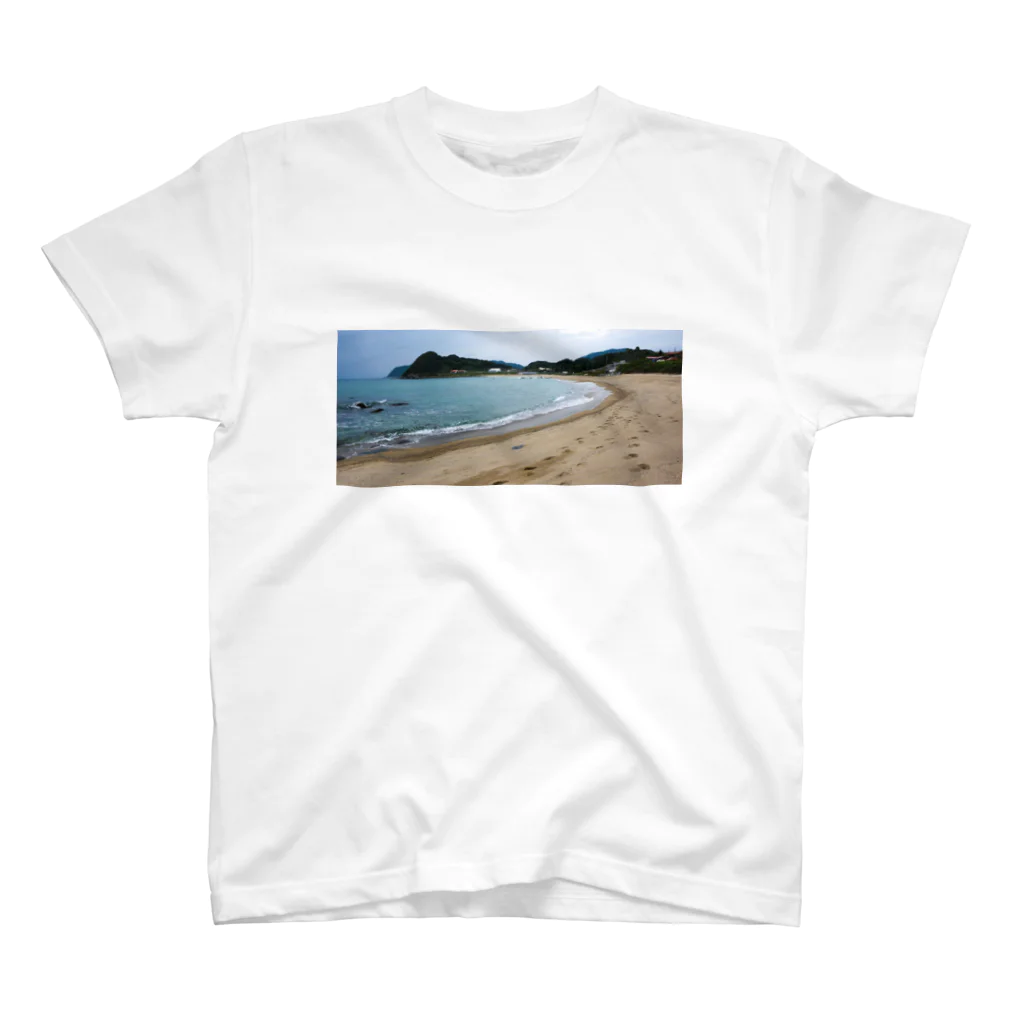 旅先pics📸の曇りの日の糸島の砂浜 スタンダードTシャツ