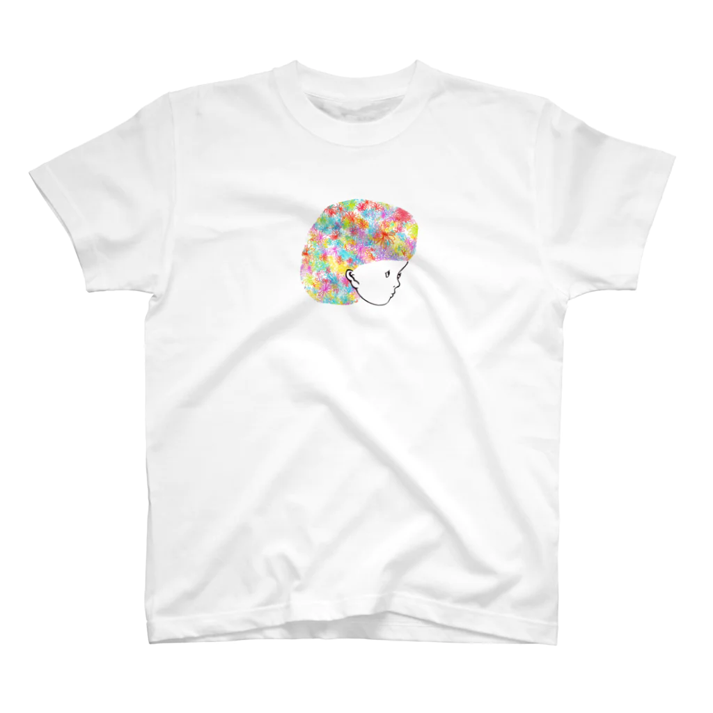  むきむき   地球生活のはなちゃん Regular Fit T-Shirt