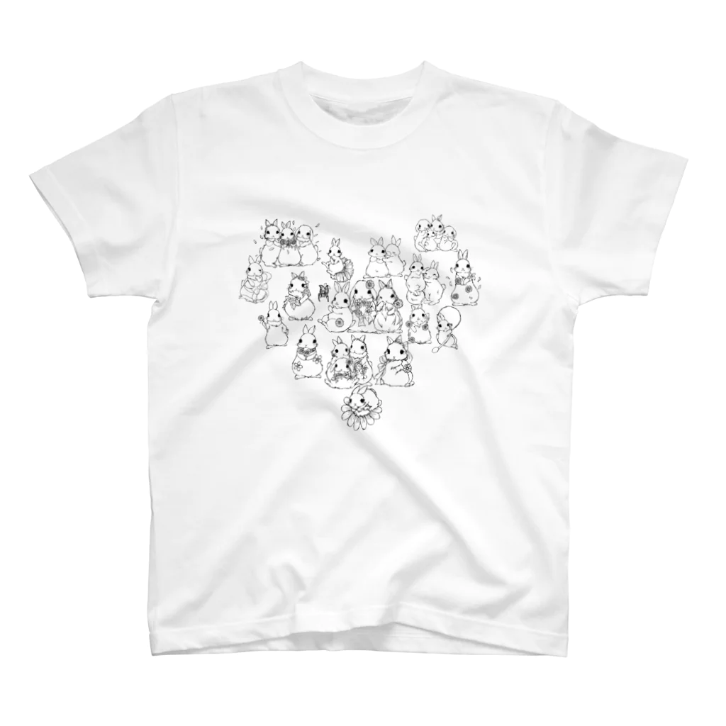 アトリエねぎやまのうさぎデッサンイラストシリーズ Regular Fit T-Shirt