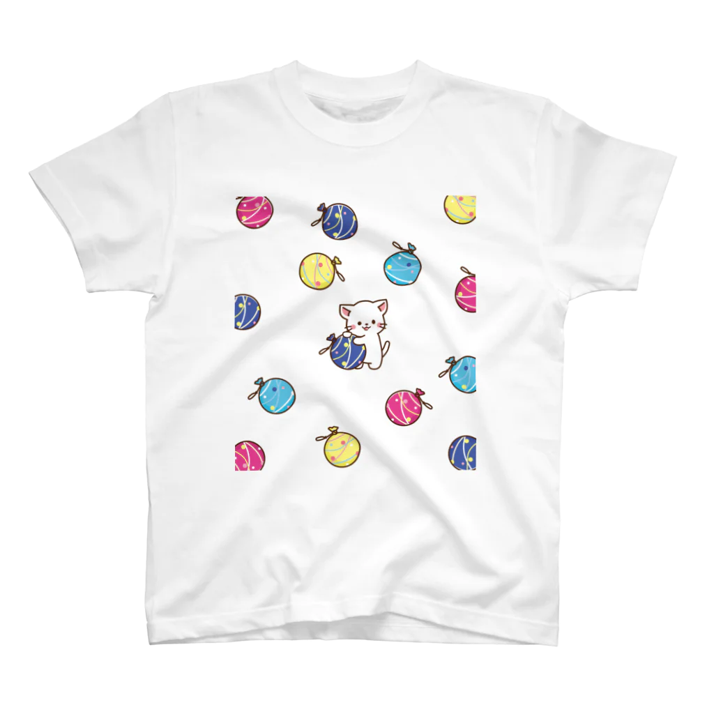 Haruna shopのしろねこ♡夏祭り ver  スタンダードTシャツ