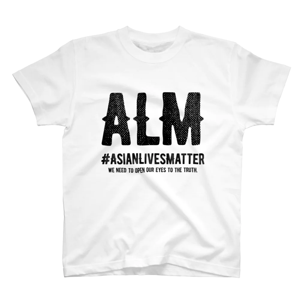 SANKAKU DESIGN STOREのAsian Lives Matter。 黒 スタンダードTシャツ