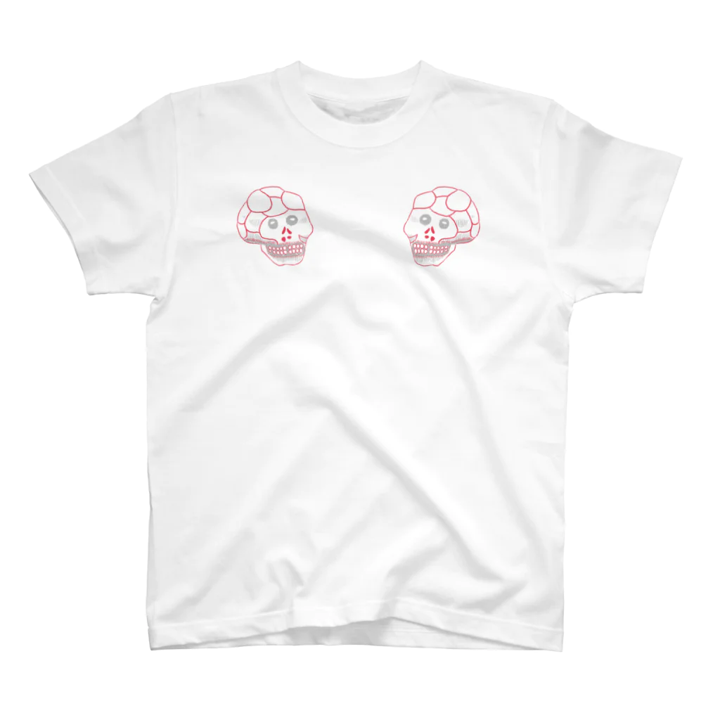 YourSukajanTshirt.comのスカル ベリーピンク 片面 スタンダードTシャツ